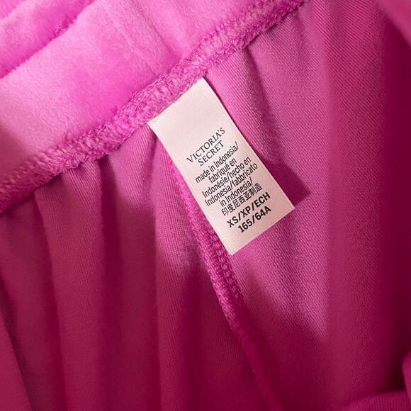 Vixtoria's Secret On Point Velour Bright Pink Track Suit Jacket Small Joggers XS - Picture 4 of 16